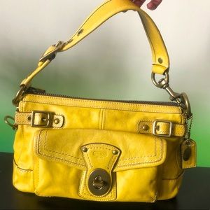 Coach Ltd Ed 65th Anniversary Legacy Yellow Vachetta Leather  Bag 11127 EUC $498